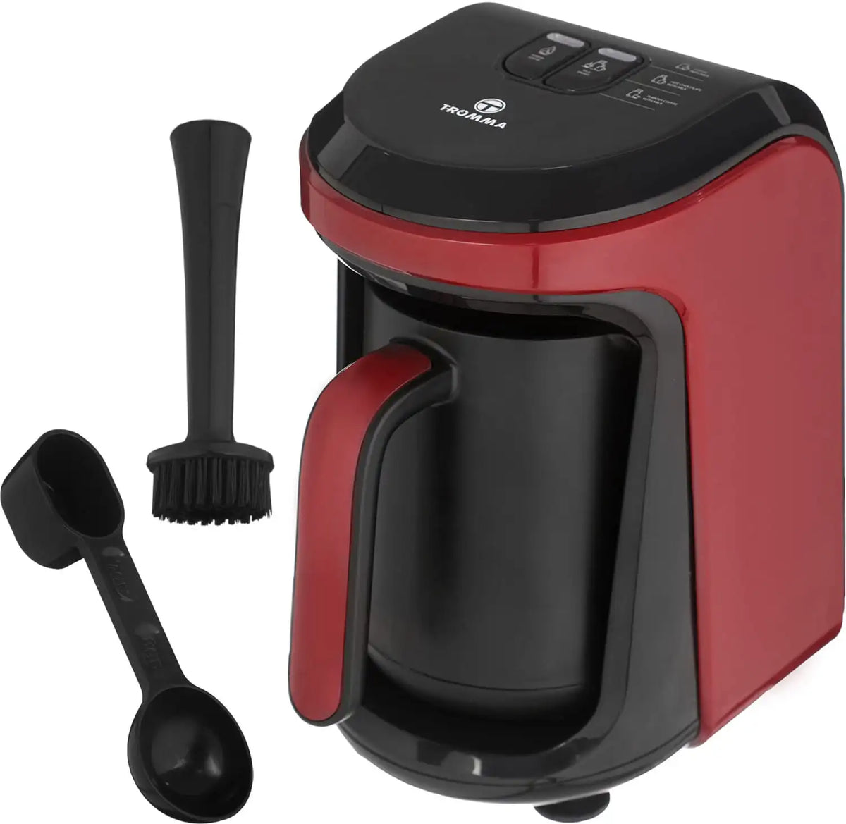 Troma Turkish coffee maker, 535 watts, capacity for 5 cups, automatic shut-off, non-slip base