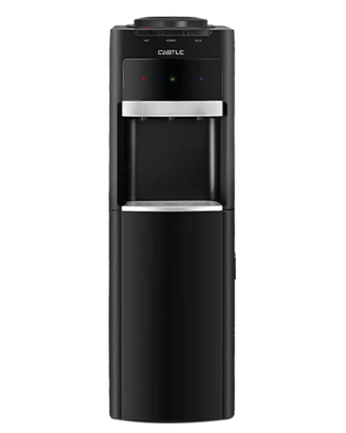 Cassel water cooler with 3 taps (hot/cold/room temperature) and a mini fridge