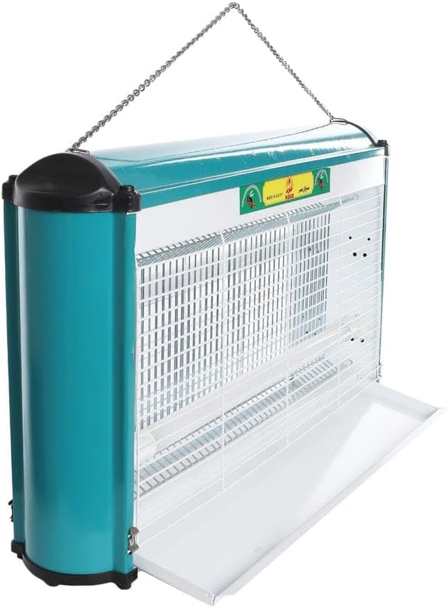 صاعق ناموس نور 30 سم بضوء UV/LED وشبكة صعق عالية الجهد مع مفتاح تشغيل/إيقاف