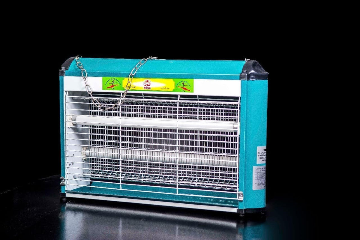 صاعق ناموس نور 60 سم بضوء UV/LED وشبكة صعق عالية الجهد مع مفتاح تشغيل/إيقاف