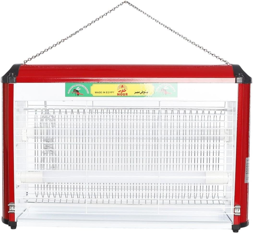 صاعق ناموس نور 30 سم بضوء UV/LED وشبكة صعق عالية الجهد مع مفتاح تشغيل/إيقاف