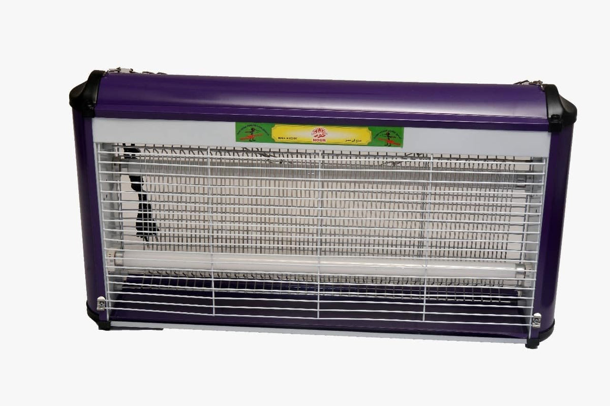 صاعق ناموس نور 60 سم بضوء UV/LED وشبكة صعق عالية الجهد مع مفتاح تشغيل/إيقاف