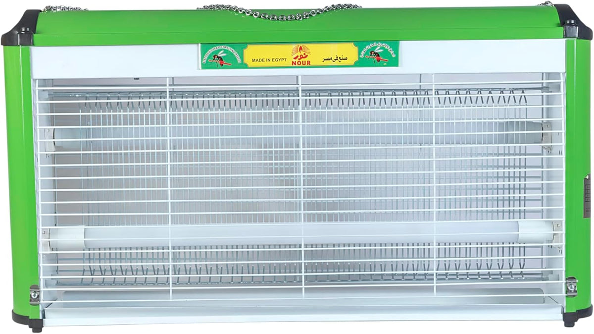 صاعق ناموس نور 45 سم بضوء UV/LED وشبكة صعق عالية الجهد مع مفتاح تشغيل/إيقاف