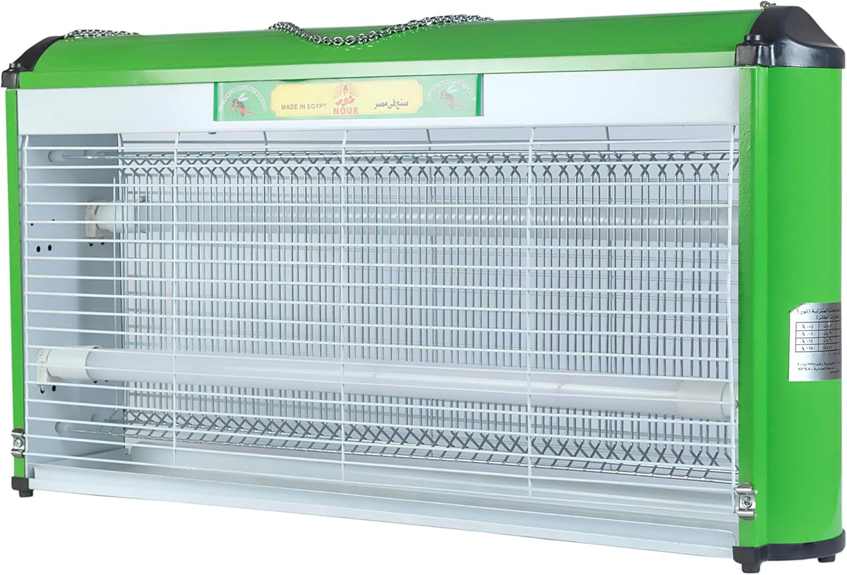 صاعق ناموس نور 45 سم بضوء UV/LED وشبكة صعق عالية الجهد مع مفتاح تشغيل/إيقاف