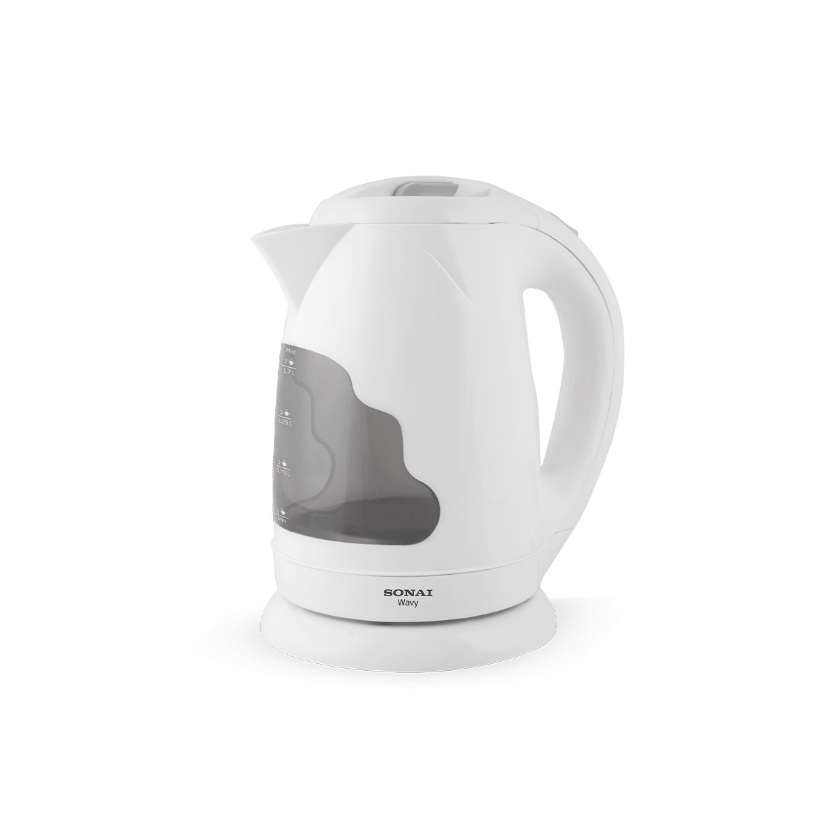 Sonai kettle, 1.7 liters, 2200 watts, with limescale filter, 360° base, automatic shut-off, white